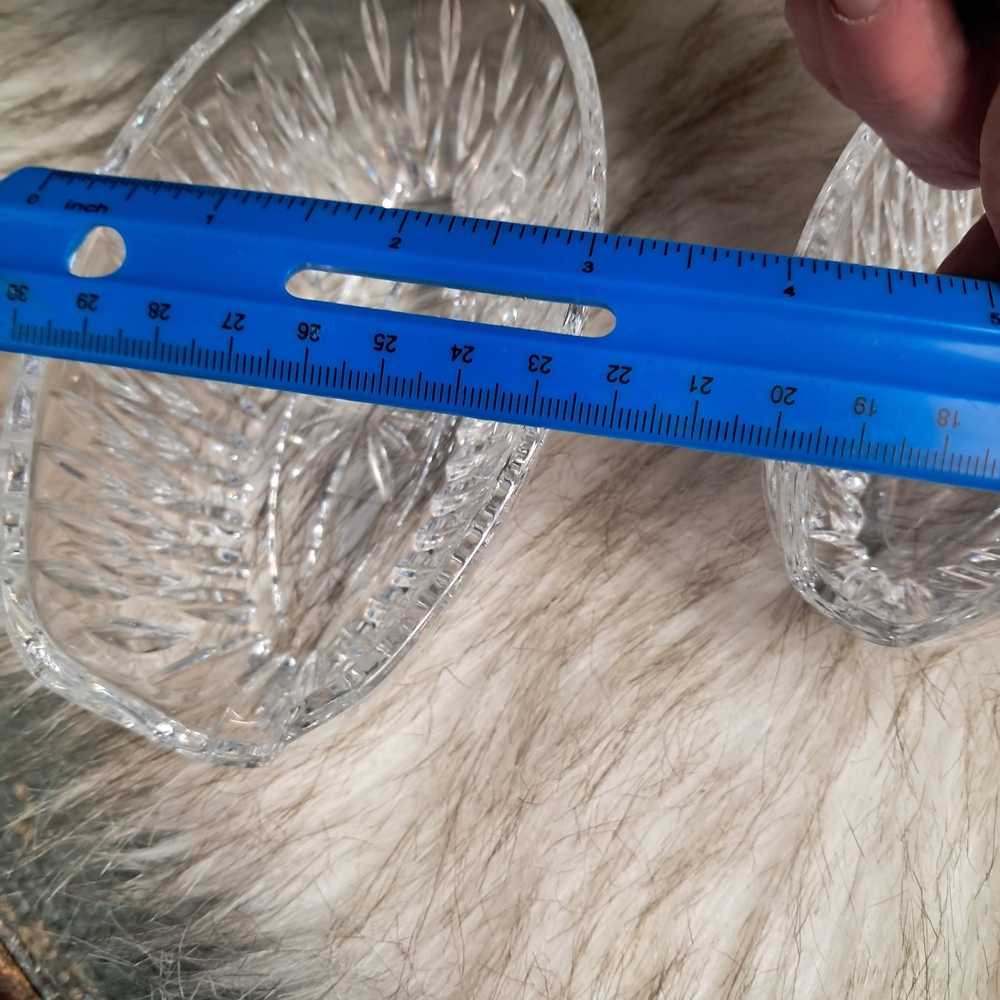 2 Crystal Glass Spoon Rests - Picture 6 of 6